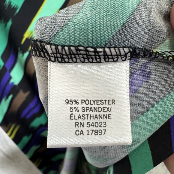 Banana Republic Dress Womens Medium Abstract Print Stretch Tunic Belted Knit - Picture 5 of 14